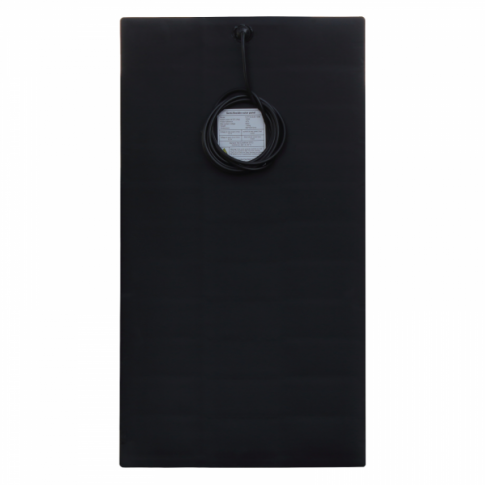 100W black semi-flexible fibreglass solar panel with round rear junction box and 3m cable, with durable ETFE coating