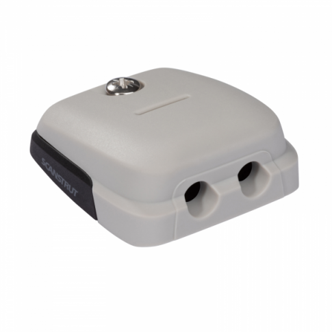 Scanstrut DS-HD6 Double Horizontal Cable Seal - Waterproof Cable Gland for 5-6mm Cables, IP68 Rated, UV-Stable Plastic, Screw Mount - Grey