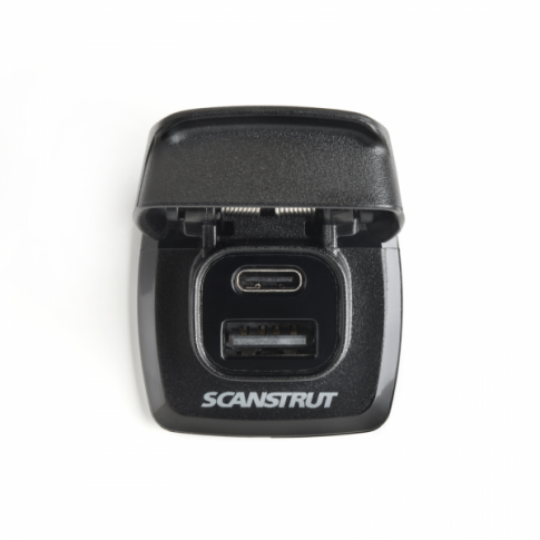 Scanstrut SC-USB-F1 Flip Pro Dual USB-A & USB-C Charging Socket __Ò 12V/24V Marine & RV Waterproof Charger