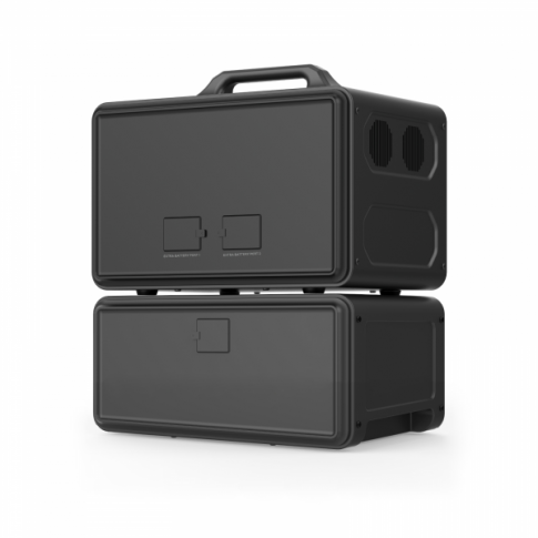 2400W 4480Wh portable power station set with an expansion battery