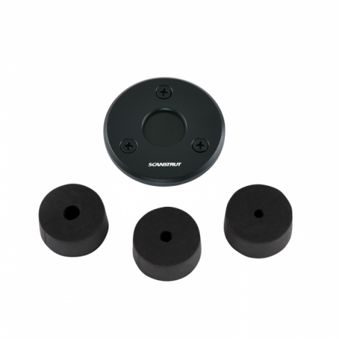 Scanstrut DS-LP-21A-BLK Low Profile Black Cable Seal for single cables 4-9mm and connectors up to 21mm - Anodised Aluminium