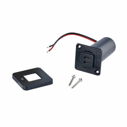 Scanstrut SC-TILE-20 Dual USB-C Interiors Charging Socket 12V/24V - Black Bezel