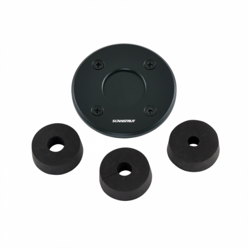 Scanstrut DS-LP-30-BLK Low Profile Black Cable Seal for single cables 9-14mm and connectors up to 30mm - Anodised Aluminium