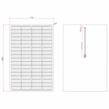 150W semi-flexible fibreglass solar panel with a round rear junction box and 3m cable, with durable ETFE coating