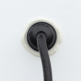 150W semi-flexible fibreglass solar panel with a round rear junction box and 3m cable, with durable ETFE coating
