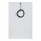 150W semi-flexible fibreglass solar panel with a round rear junction box and 3m cable, with durable ETFE coating
