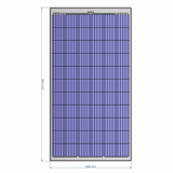 330W semi-flexible solar panel with rear junction box (made in Austria)