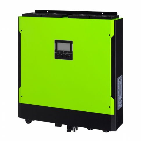 2.1kW grid-tie solar power kit with 5.5kW hybrid inverter and 9.6kWh battery bank