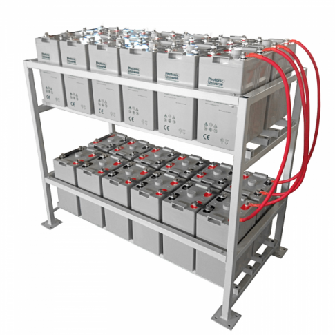 3.6kW grid-tie solar power kit with 5.5kW hybrid inverter and 24kWh battery bank