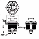 200A 12V/24V/48V panel mount battery isolator switch with M8 terminals