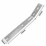 L-shaped pole and wall mounting bracket for solar panels up to 370mm wide