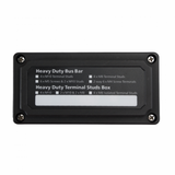 300A 48V black 4 way copper busbar box with M8 terminals