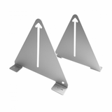 Set of 2 aluminium tilting central brackets for rigid frame solar panels, height 213mm