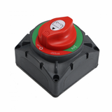 600A 12V/24V/48V surface and panel mount battery isolator switch with M12 terminals for 2 batteries