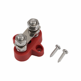 150A 48V red 2 way copper busbar with M8 terminals