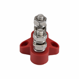 150A 48V red 2 way copper busbar with M8 terminals