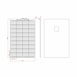 120W black semi-flexible fibreglass solar panel with durable ETFE coating