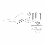Scanstrut DS-H6 Horizontal Cable Seal - Waterproof Cable Gland for 2-6mm Cables, IP68 Rated, UV-Stable Plastic, Screw Mount - Grey