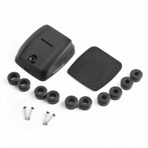 Scanstrut DS-HD10-BLK Double Horizontal Cable Seal - Waterproof Cable Gland for 6-10mm Cables, IP68 Rated, UV-Stable Plastic, Screw Mount - Black