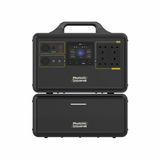 2400W 4480Wh portable power station set with an expansion battery