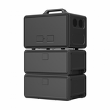 2400W 6720Wh portable power station set with two expansion batteries
