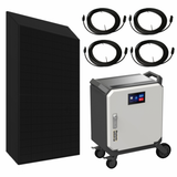 Complete 5kW off-grid power system with 5kWh high performance battery and 7kW solar power array