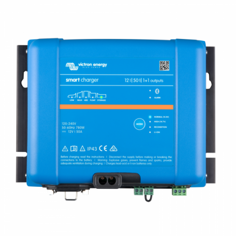Victron Smart IP43 Charger 12V 50A for 2 batteries or battery banks 12/50 (1+1) 120-240V