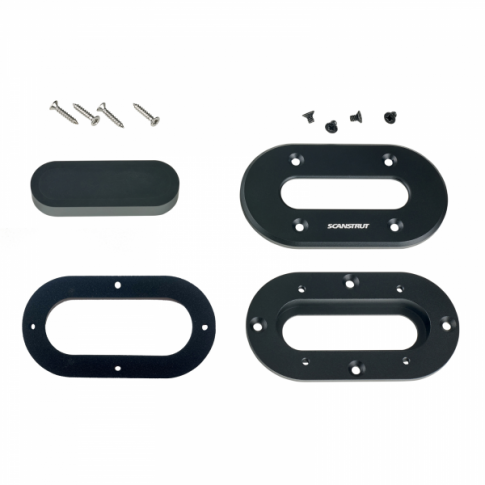 Scanstrut DS-LP-MULTI-BLK Low Profile Black Cable Seal for Multiple Cables up to 15mm and Connectors up to 18mm - Anodised Aluminium
