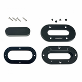 Scanstrut DS-LP-MULTI-BLK Low Profile Black Cable Seal for Multiple Cables up to 15mm and Connectors up to 18mm - Anodised Aluminium
