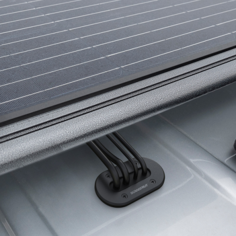 Scanstrut DS-LP-MULTI-BLK Low Profile Black Cable Seal for Multiple Cables up to 15mm and Connectors up to 18mm - Anodised Aluminium