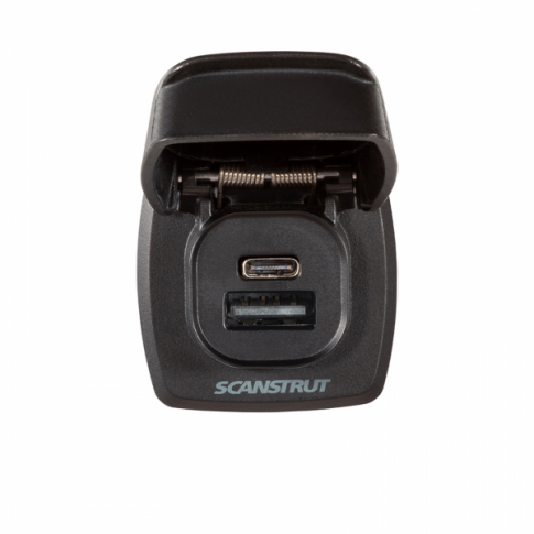 Scanstrut SC-USB-F4 Flip Pro Plus Fast Charging USB-A and USB-C Socket __Ò 12V/24V Marine & RV Waterproof Fast Charger