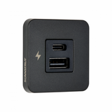 Scanstrut SC-TILE-10 USB-A and USB-C Interiors Charging Socket 12V/24V - Black Bezel