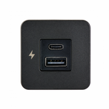 Scanstrut SC-TILE-10 USB-A and USB-C Interiors Charging Socket 12V/24V - Black Bezel