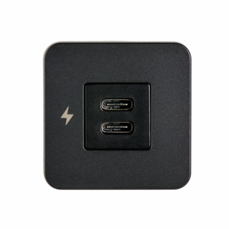 Scanstrut SC-TILE-20 Dual USB-C Interiors Charging Socket 12V/24V - Black Bezel