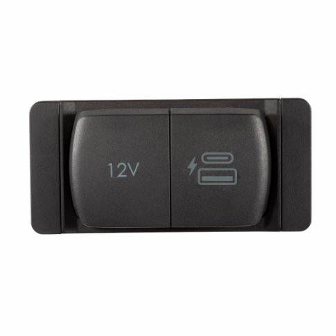 Scanstrut SC-MULTI-F2 Flip Pro Duo USB-A, USB-C and 12V Power Socket __Ò 12V/24V Marine & RV Waterproof Fast Charger