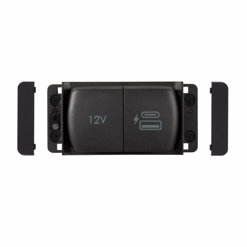 Scanstrut SC-MULTI-F2 Flip Pro Duo USB-A, USB-C and 12V Power Socket __Ò 12V/24V Marine & RV Waterproof Fast Charger