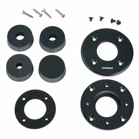 Scanstrut DS-LP-30-BLK Low Profile Black Cable Seal for single cables 9-14mm and connectors up to 30mm - Anodised Aluminium