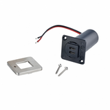 Scanstrut SC-TILE-21 Dual USB-C Interiors Charging Socket 12V/24V - Stainless Steel Bezel