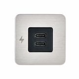 Scanstrut SC-TILE-21 Dual USB-C Interiors Charging Socket 12V/24V - Stainless Steel Bezel