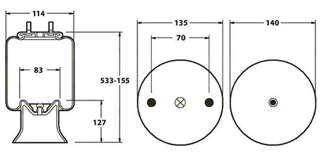Firestone Air Spring 1T26D-7 - W01-D08-9310