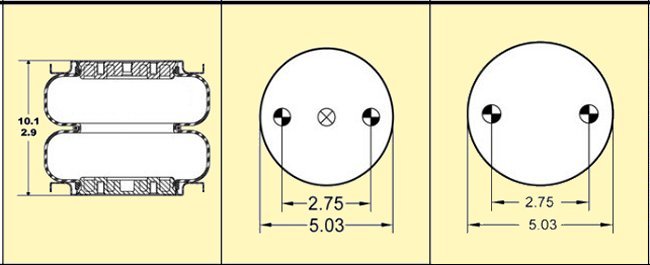 Firestone Air Spring W01 358 7325 W01 M58 6353
