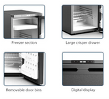 BEKULE - BK50X-B - 12/24v DC LG Compressor Fridge (Alpicool) 43.7L - Black