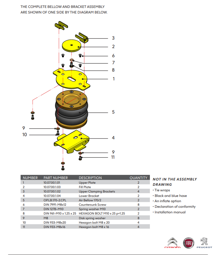 Dunlop Air Suspension Kit - OPEL/VAUXHALL MOVANO FWD Single Tyres 2021 onwards