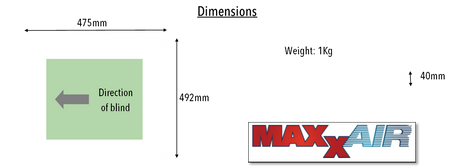 MaxxShade - Blind for Maxxfan Vents (without LED Lights)